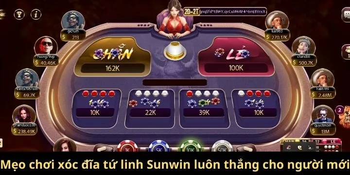 Mẹo chơi xóc đĩa tứ linh Sunwin luôn thắng
